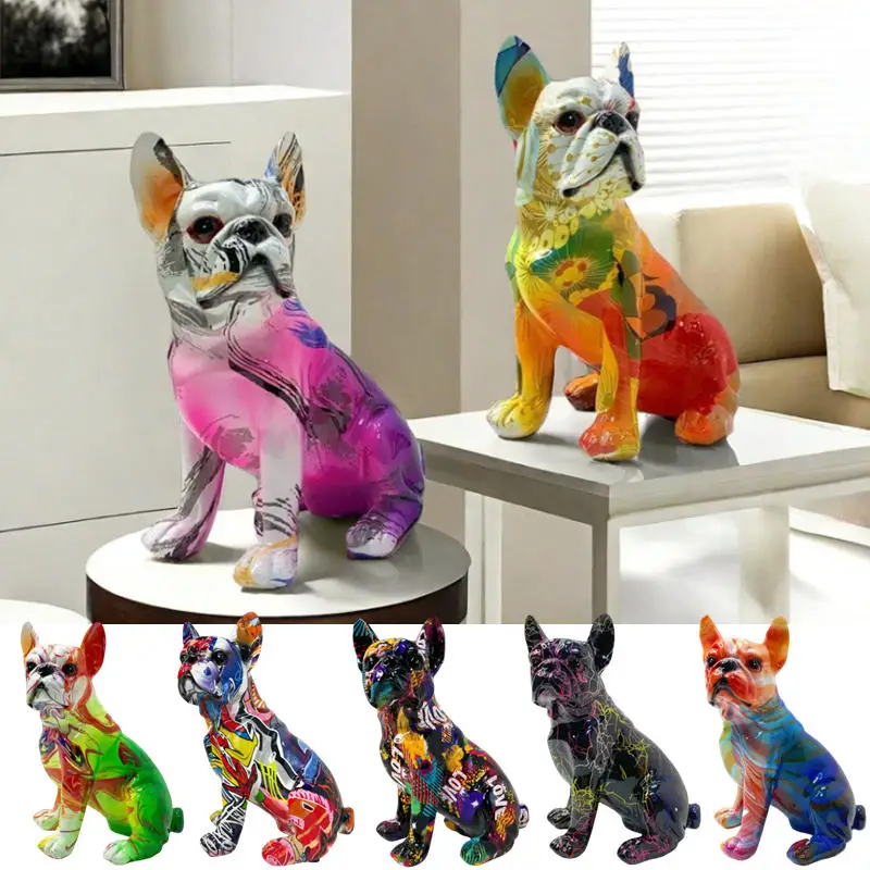 Colorful French Bulldog Statue Graffiti Dog Resin Sculptures & Figurines Room Accessories Animal Art Crafts Home Desk Decoration
Colorful French Bulldog Statue Graffiti Dog Resin Sculptures & Figurines Room Accessories Animal Art Crafts Home Desk Decoration