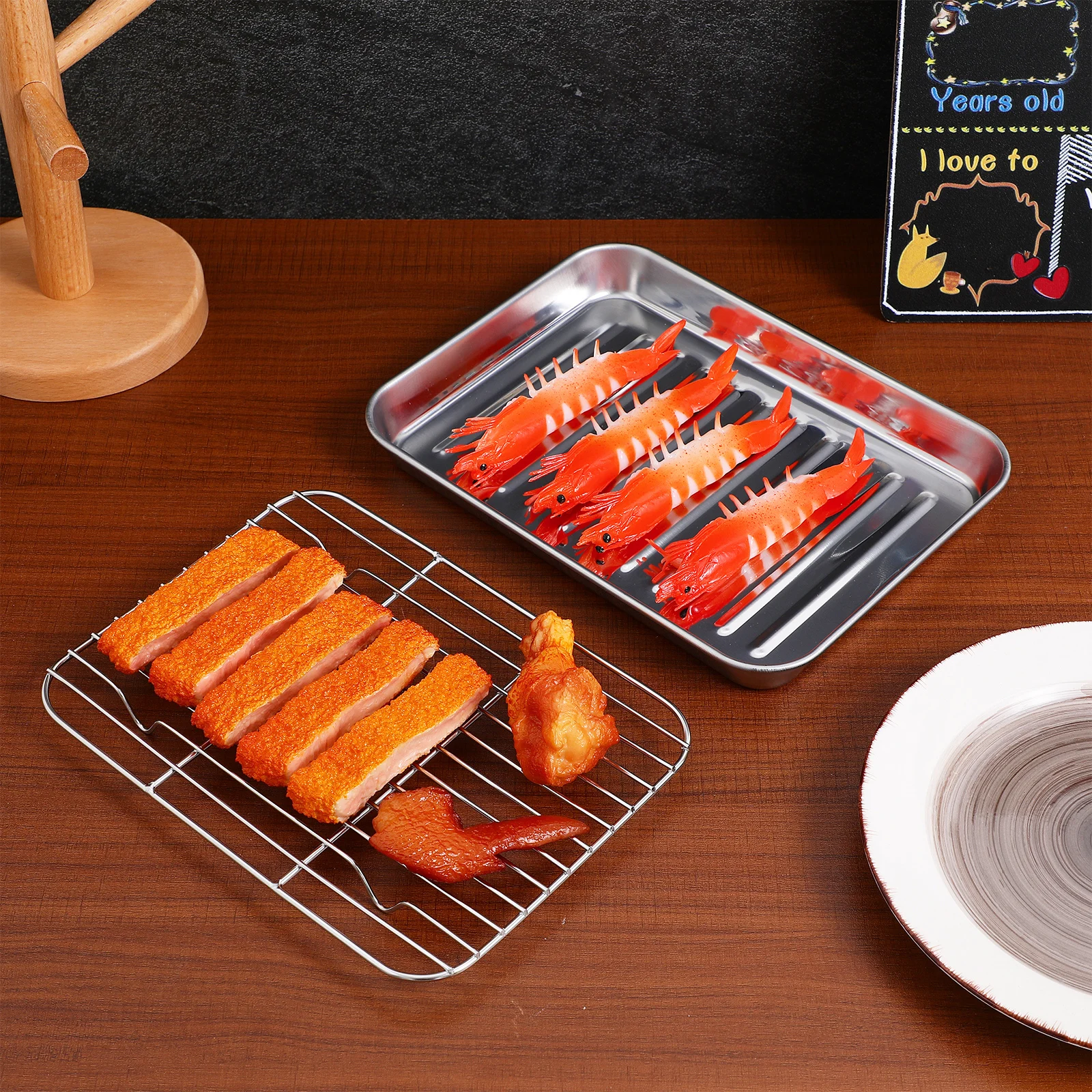 2 Sets Stainless Steel Baking Sheets Large Capacity Non Stick Wire Rack Oven Tray Meat Cooling Sheet Pan For Baking Pizza
2 Sets Stainless Steel Baking Sheets Large Capacity Non Stick Wire Rack Oven Tray Meat Cooling Sheet Pan For Baking Pizza