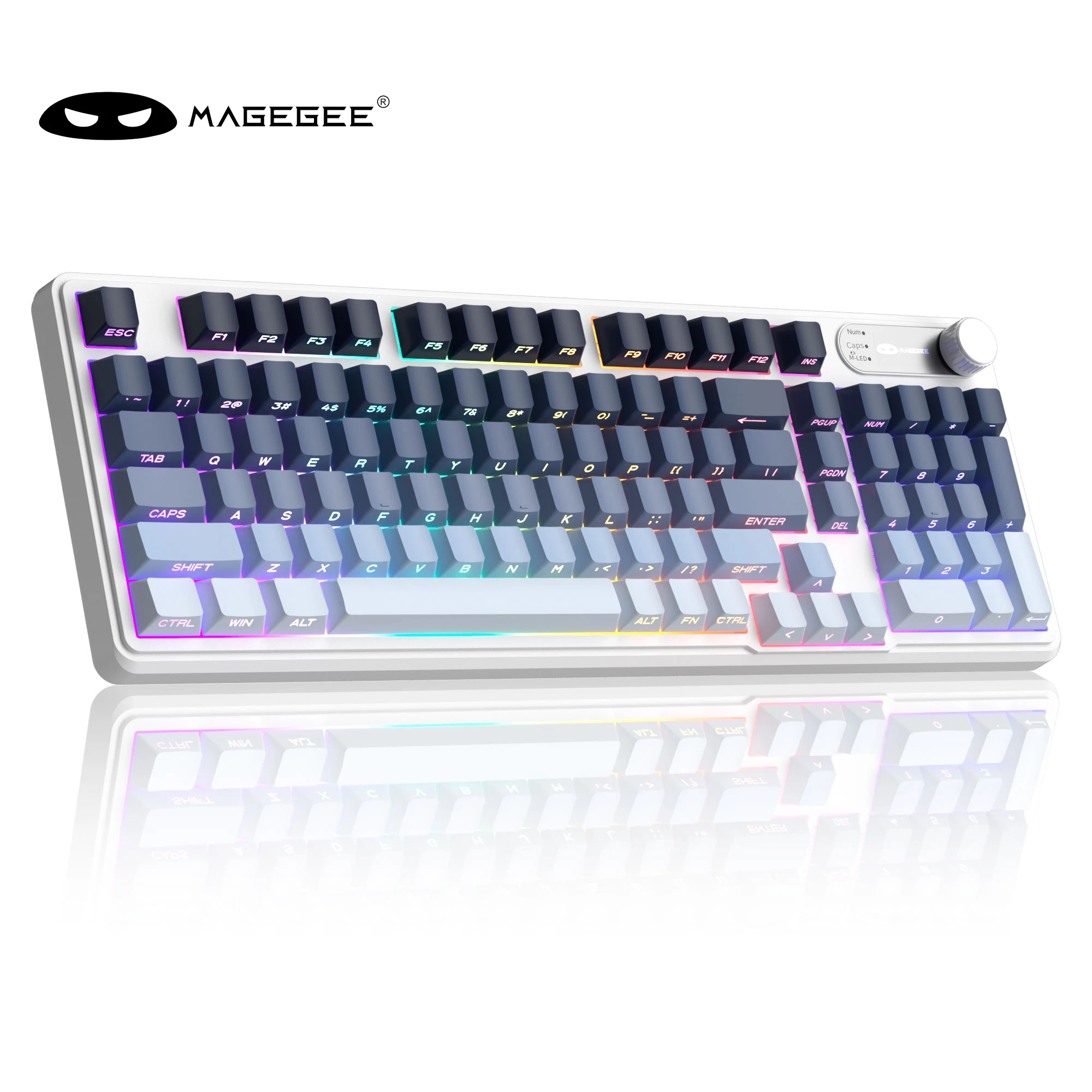 Magegee Gk960 Membrane Keyboard Wireless 2.4g Bt 98 Keys Abs Side Engraved Keycaps Adjustable Rgb Lights for Office Game Windows
Magegee Gk960 Membrane Keyboard Wireless 2.4g Bt 98 Keys Abs Side Engraved Keycaps Adjustable Rgb Lights for Office Game Windows