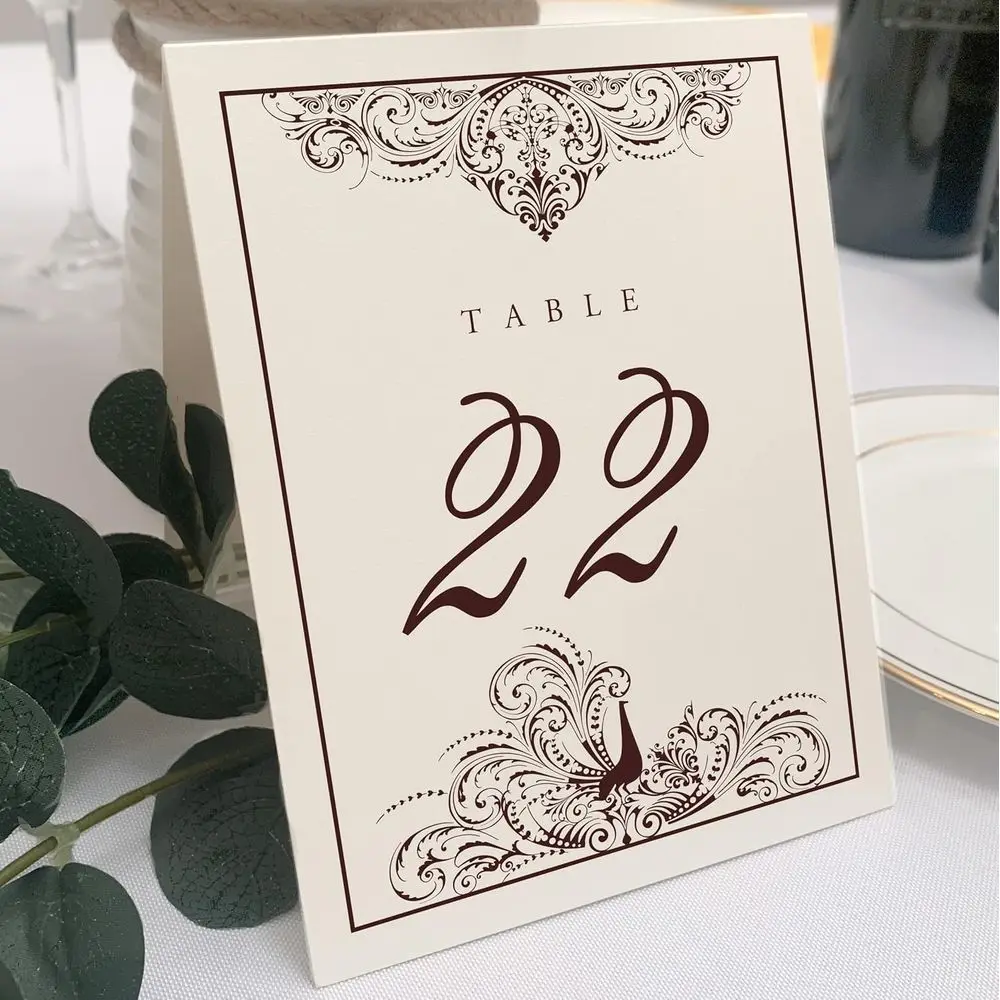 Elegant Double-Sided Wedding Table Numbers, 1-175, in Champagne or Chalk, Ideal for Events & Dining Venues
Elegant Double-Sided Wedding Table Numbers, 1-175, in Champagne or Chalk, Ideal for Events & Dining Venues
