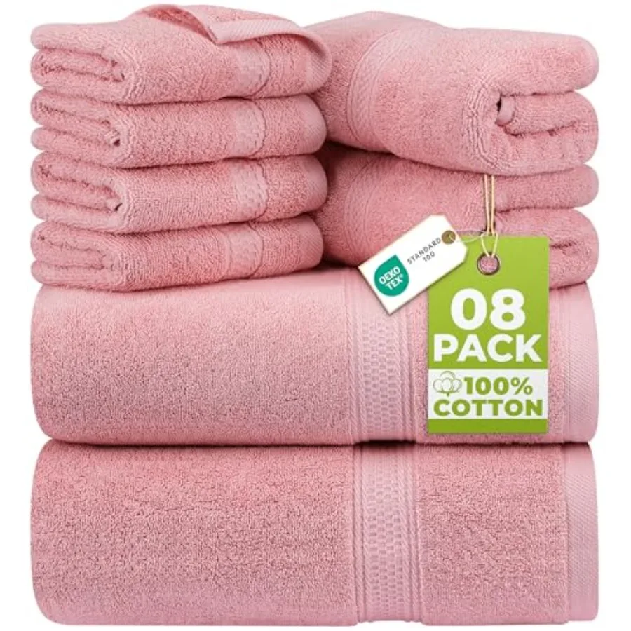 8 Pcs Luxury Towel Set Majestic Plush Super Absorbent and Quicker-to-Dry Thick 100% Ring Spun Cotton Towels for Bathroom Spa an
8 Pcs Luxury Towel Set Majestic Plush Super Absorbent and Quicker-to-Dry Thick 100% Ring Spun Cotton Towels for Bathroom Spa an