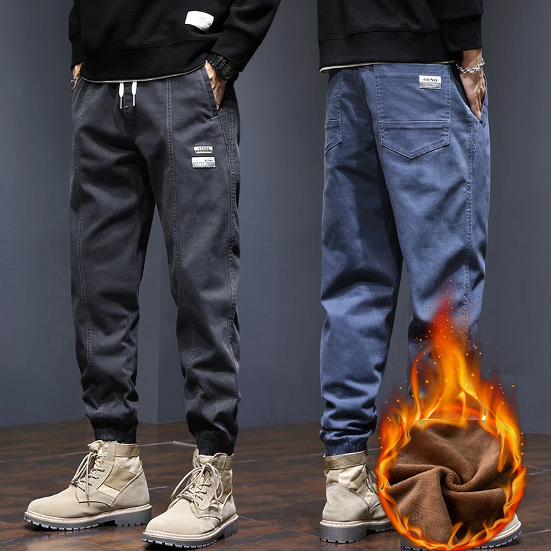 Men's Fleece Casual Pants Elastic Waist Cotton Loose Trousers Thick Velve Joggers Cargo Winter Fashion Brand Wear Workwear
Men's Fleece Casual Pants Elastic Waist Cotton Loose Trousers Thick Velve Joggers Cargo Winter Fashion Brand Wear Workwear