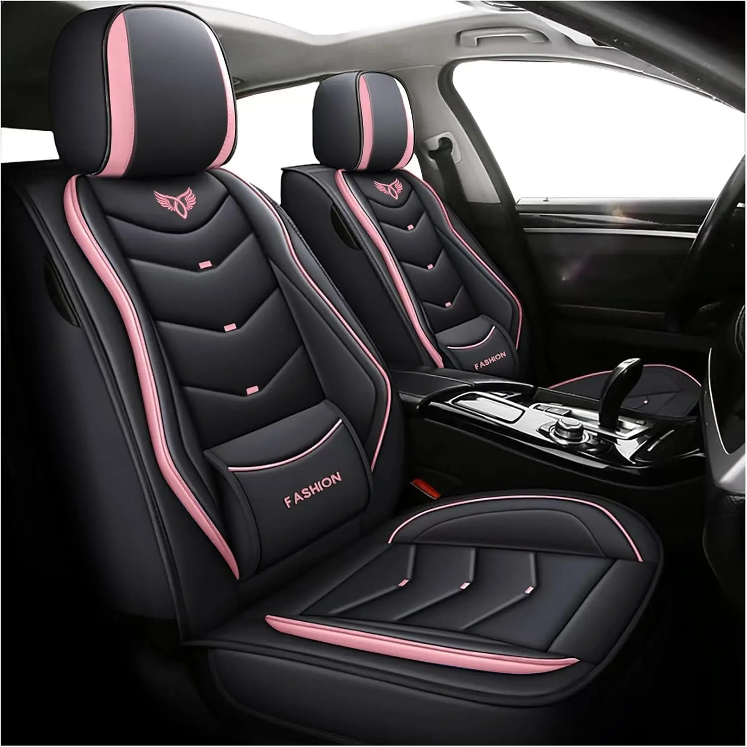 Premium Leather Car Seat Covers Full Set with Lumbar Support for Cars SUVs Trucks
Premium Leather Car Seat Covers Full Set with Lumbar Support for Cars SUVs Trucks
