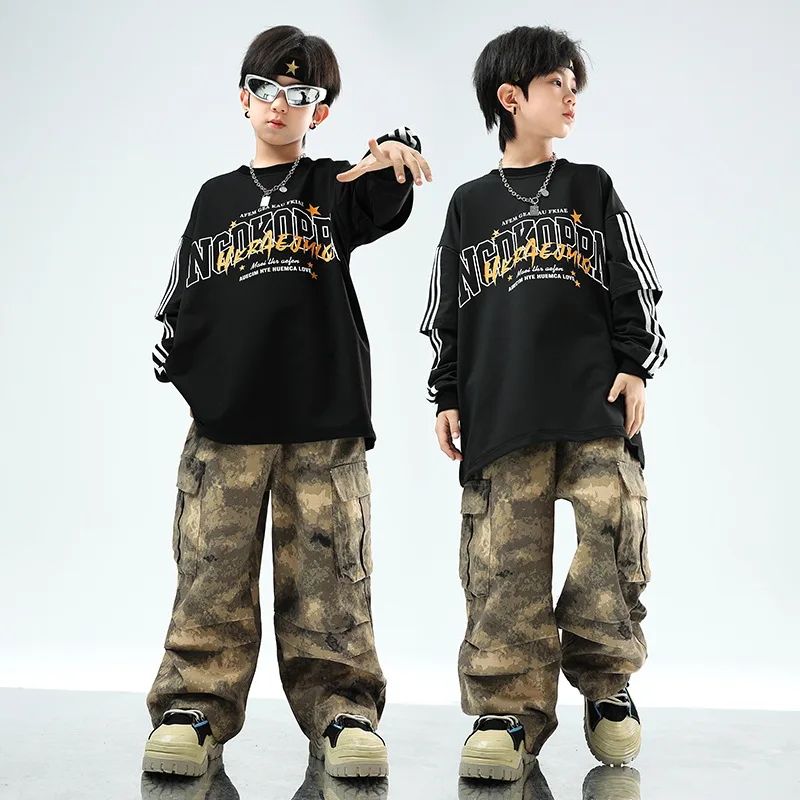 Children's Kpop Stage Costume Street Dance Sets Girl Outfits Jazz Dance Camouflage Cargo Pant Hip-hop Trendy Performance Costume
Children's Kpop Stage Costume Street Dance Sets Girl Outfits Jazz Dance Camouflage Cargo Pant Hip-hop Trendy Performance Costume
