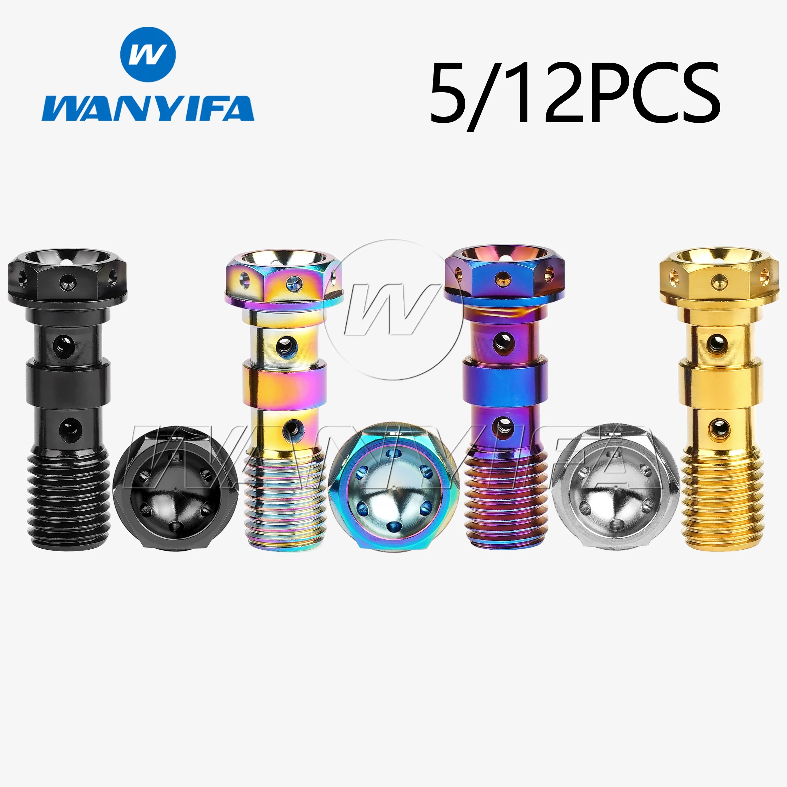 Wanyifa Titanium Bolts M10 Flange Head Double Hole oil pipe Screws for Motorcycle Brake Oil Hose Brake Line Dual Banjo 5/12PCS
Wanyifa Titanium Bolts M10 Flange Head Double Hole oil pipe Screws for Motorcycle Brake Oil Hose Brake Line Dual Banjo 5/12PCS