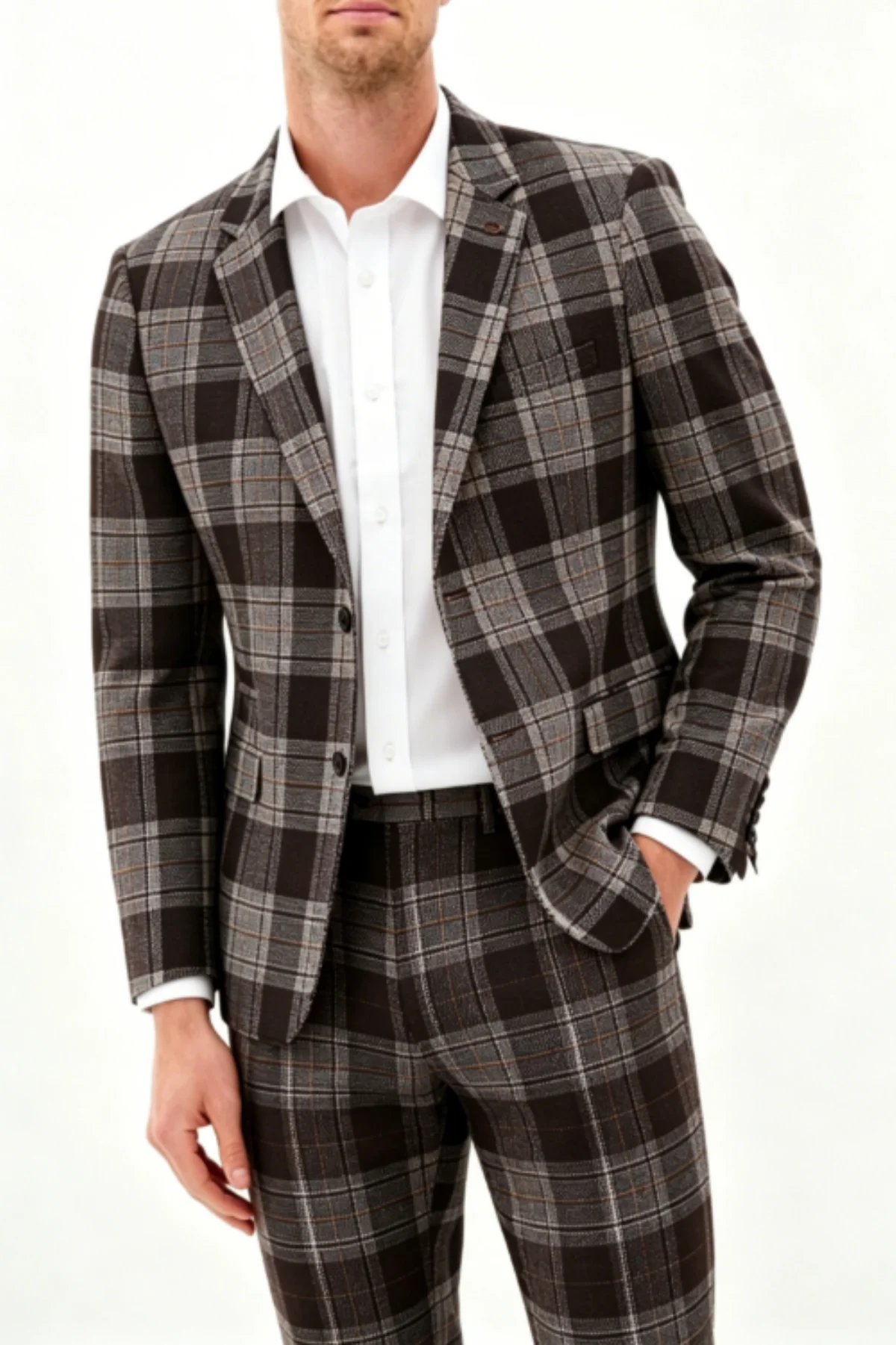 Business Plaid Men Suits Customized Slim Fit Notched Lapel Groom Wedding Tuxedos 2 Pieces Sets Male Prom Blazers Ropa Hombre
Business Plaid Men Suits Customized Slim Fit Notched Lapel Groom Wedding Tuxedos 2 Pieces Sets Male Prom Blazers Ropa Hombre