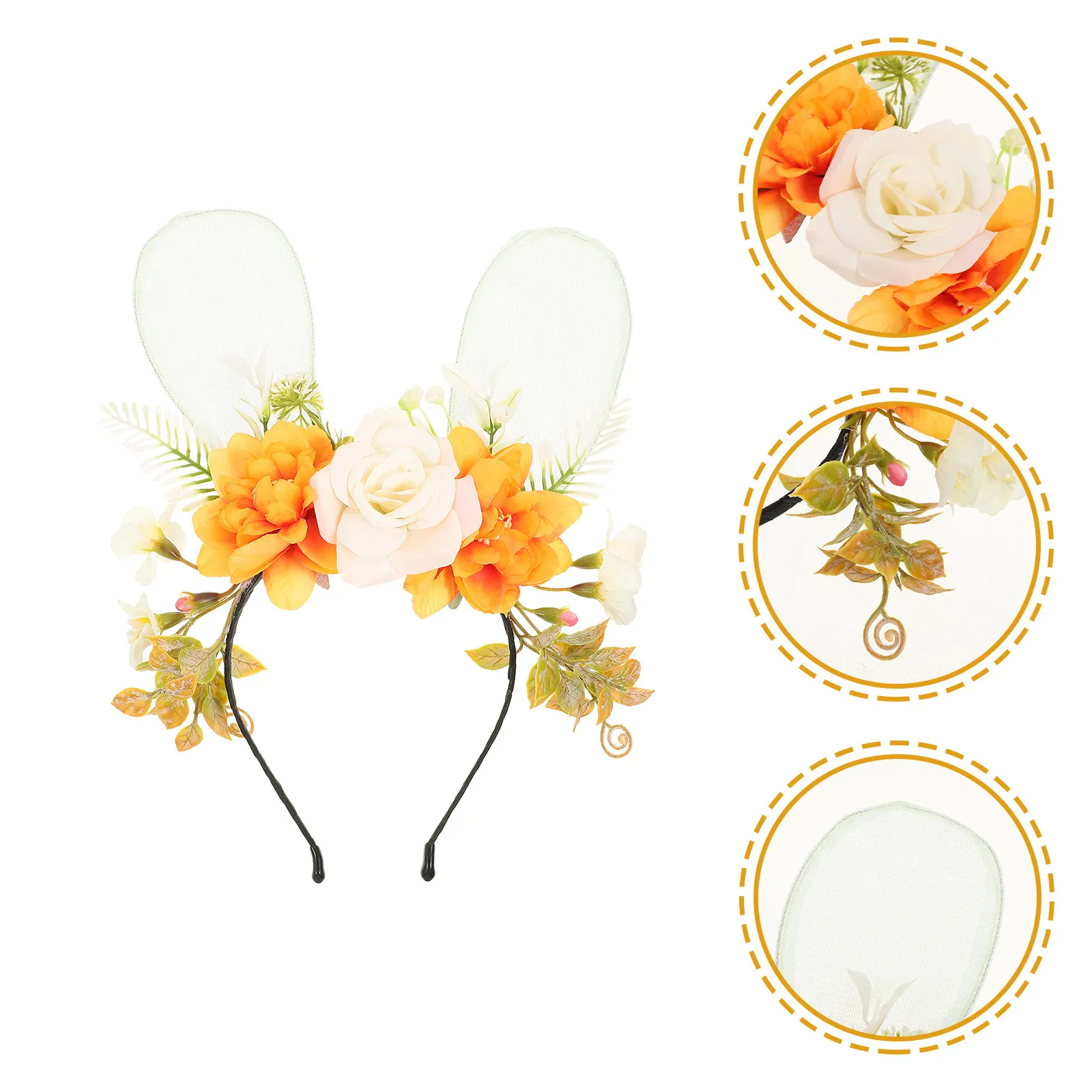 Flower Rabbit Ear Headband for Girl Cute Animal Ear Headband Exquisite Design Fade Resistant Comfortable Wear Party Stage
Flower Rabbit Ear Headband for Girl Cute Animal Ear Headband Exquisite Design Fade Resistant Comfortable Wear Party Stage