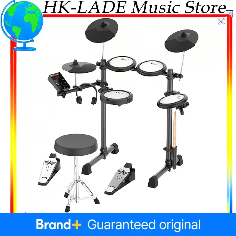 Электронная ударная установка IRIN ND-08 | 5 сетчатых подушечек + 3 силиконовых тарелки с Bluetooth MIDI для бесшумной практики и живого выступления
Электронная ударная установка IRIN ND-08 | 5 сетчатых подушечек + 3 силиконовых тарелки с Bluetooth MIDI для бесшумной практики и живого выступления