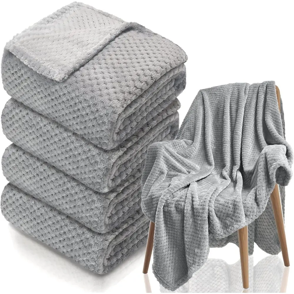 4 Pack leece Throw Blankets 50x60 Inches - 270 GSM Ultra Sot Plush lannel or Bed Couch Soa, Lightweight Warm 3D Wale Texture, No
4 Pack leece Throw Blankets 50x60 Inches - 270 GSM Ultra Sot Plush lannel or Bed Couch Soa, Lightweight Warm 3D Wale Texture, No