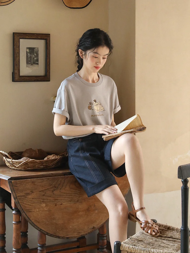 Хлопковая футболка с принтом Nesoulum, женская летняя винтажная футболка с круглым вырезом, свободный крой, облегающий топ с короткими рукавами
Хлопковая футболка с принтом Nesoulum, женская летняя винтажная футболка с круглым вырезом, свободный крой, облегающий топ с короткими рукавами