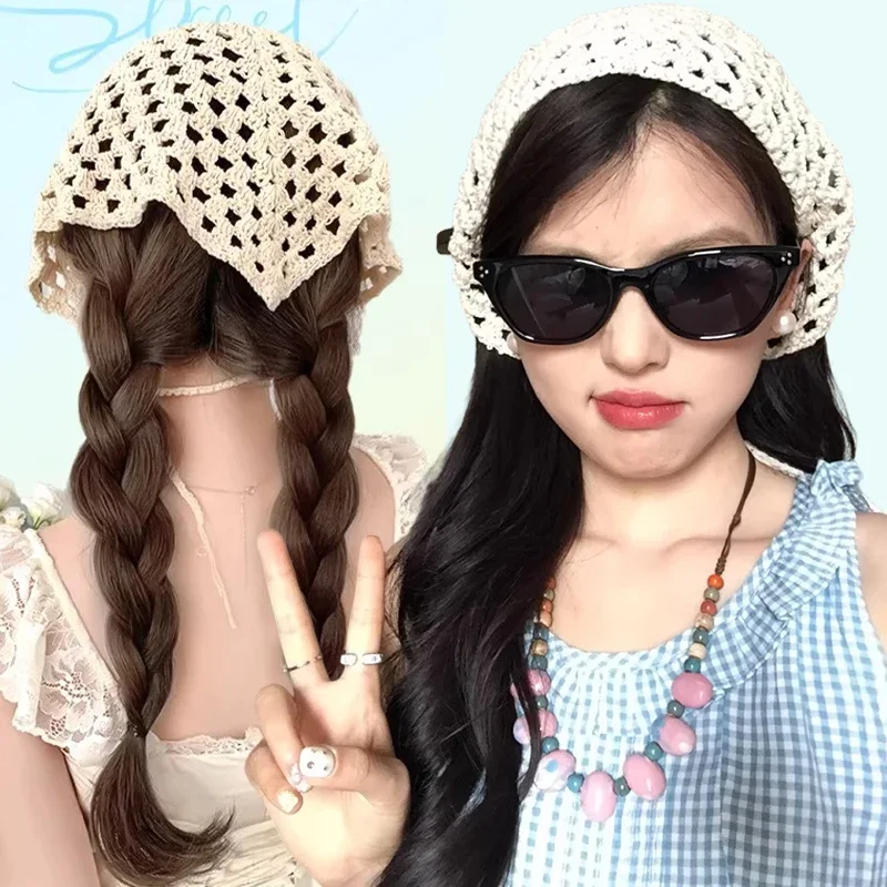 Spring Summer Knitted Flower Headbands Hollow Out Triangle Scarfs for Women Girls Travel Photo Hairscarf Fashion Accessories
Spring Summer Knitted Flower Headbands Hollow Out Triangle Scarfs for Women Girls Travel Photo Hairscarf Fashion Accessories