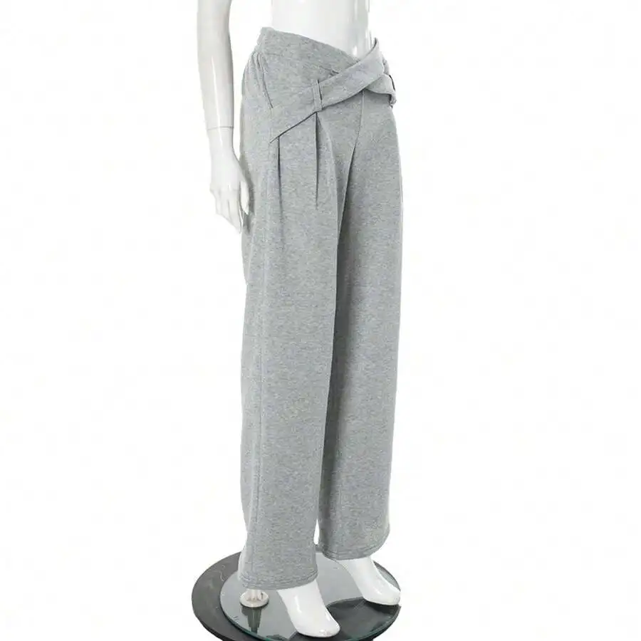 Autumn Winter Womens Casual Wide Leg Pants With Wrap Waist Design
Autumn Winter Womens Casual Wide Leg Pants With Wrap Waist Design
