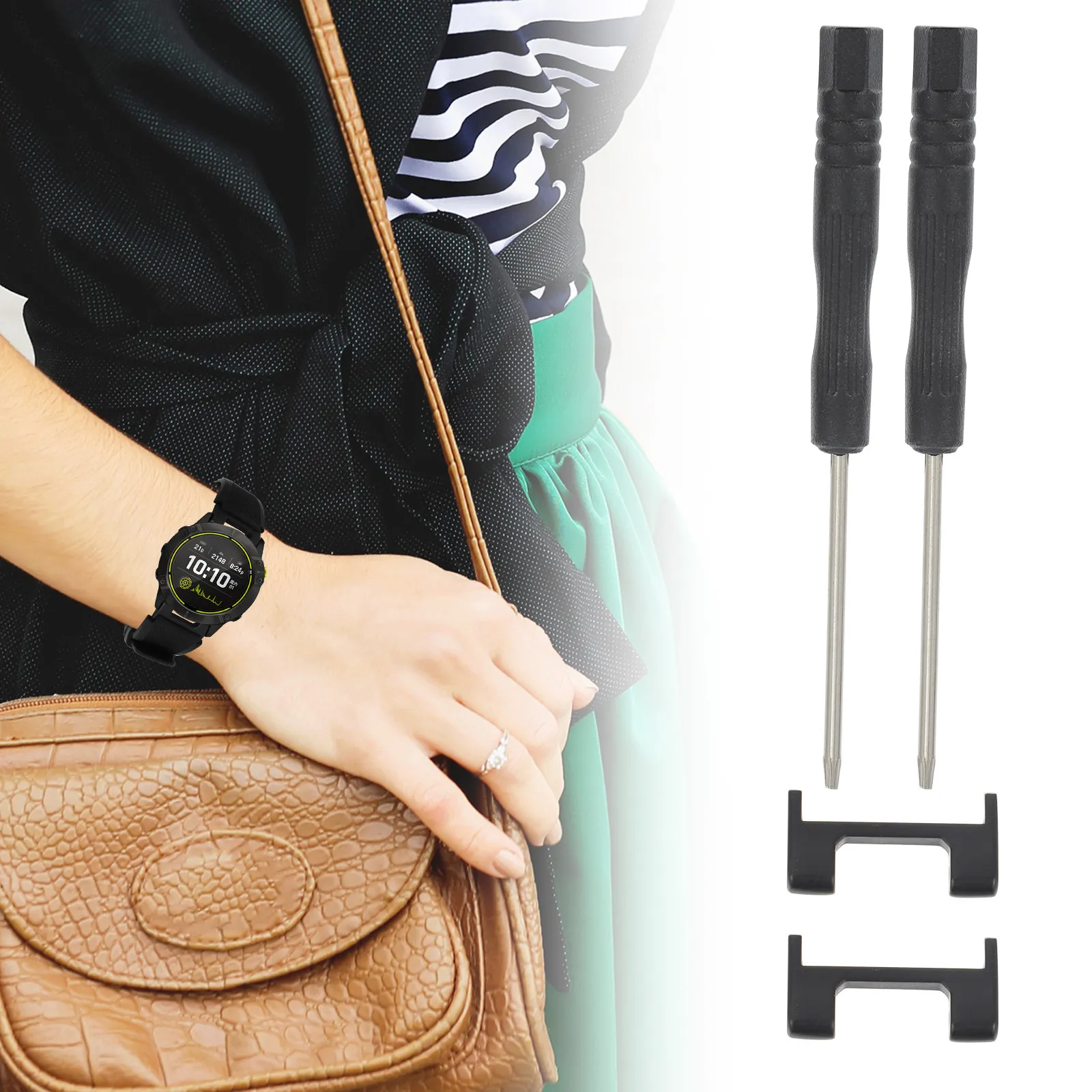 2Pcs Lightweight Zinc Alloy Watchband Connector Tool Compatible with Most Smartwatches Quick Release Strap Connecting Adapter
2Pcs Lightweight Zinc Alloy Watchband Connector Tool Compatible with Most Smartwatches Quick Release Strap Connecting Adapter
