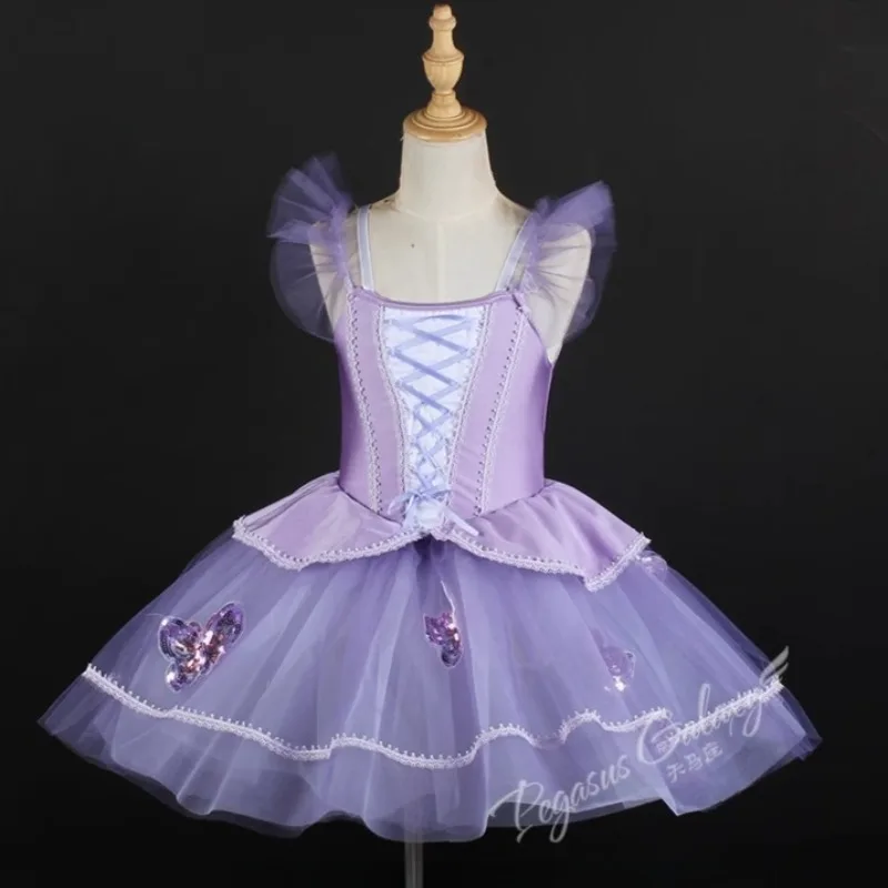 Ballet Tutu Dress Children's Performance Dance Wear Women Stage Shows Costume Lace Decoration Sequins Butterfly Purple Dresses
Ballet Tutu Dress Children's Performance Dance Wear Women Stage Shows Costume Lace Decoration Sequins Butterfly Purple Dresses