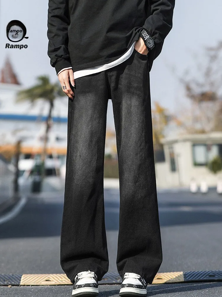 Retro Men's Jeans Straight Leg Casual Loose Wide Leg Trendy Long Trousers Summer New American High Street Denim Jeans
Retro Men's Jeans Straight Leg Casual Loose Wide Leg Trendy Long Trousers Summer New American High Street Denim Jeans