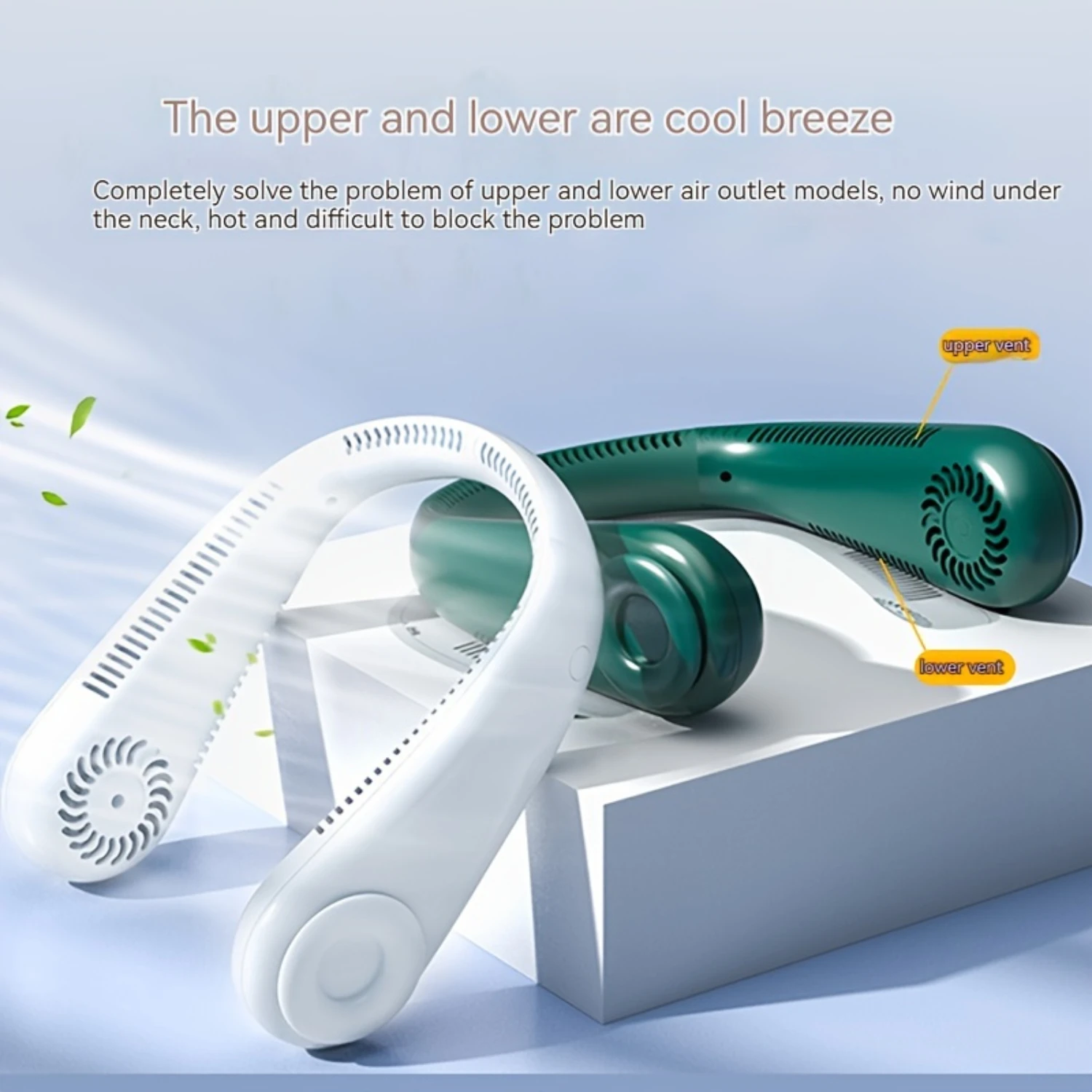 1 mini USB rechargeable neck fan, upper and lower dual-channel airflow, portable and portable three-speed adjustment
1 mini USB rechargeable neck fan, upper and lower dual-channel airflow, portable and portable three-speed adjustment