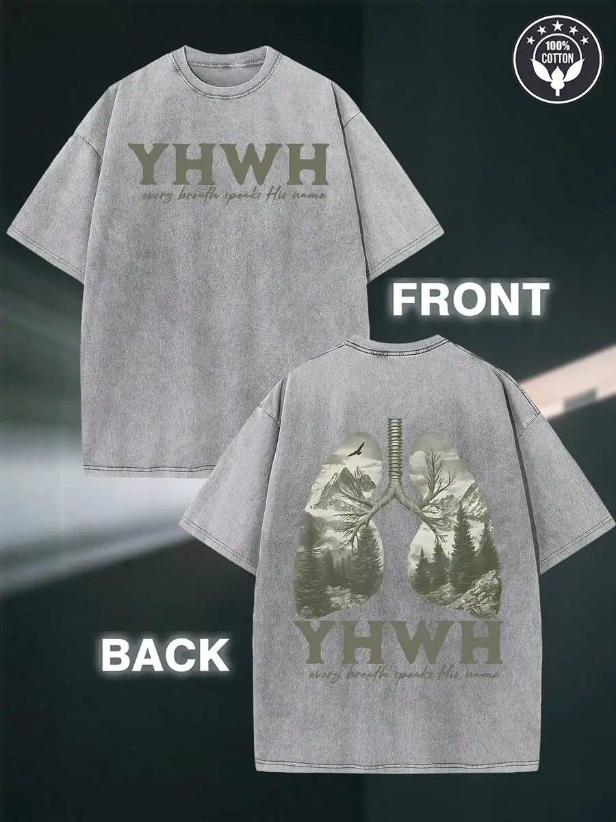 Yhwh Every Breath Speaks His Name Washed Cotton T-Shirt Unisex Vintage Streetwear Hip Hop Casual Loose Fit
Yhwh Every Breath Speaks His Name Washed Cotton T-Shirt Unisex Vintage Streetwear Hip Hop Casual Loose Fit