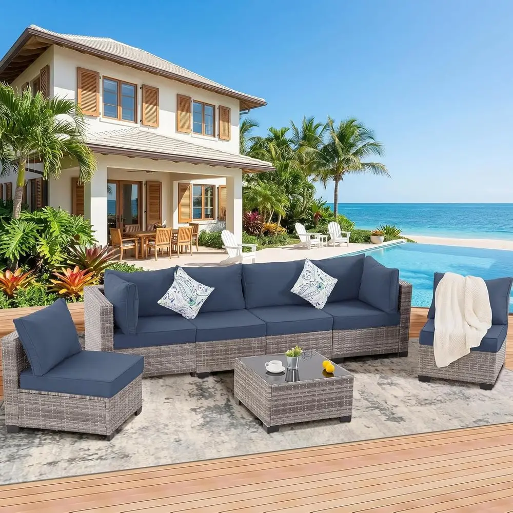 7 Pcs Patio urniture Set, All Weather Outdoor Sectional Set, Wicker Outside urniture Patio Soa Set or Backyards, Porch, Poolside
7 Pcs Patio urniture Set, All Weather Outdoor Sectional Set, Wicker Outside urniture Patio Soa Set or Backyards, Porch, Poolside