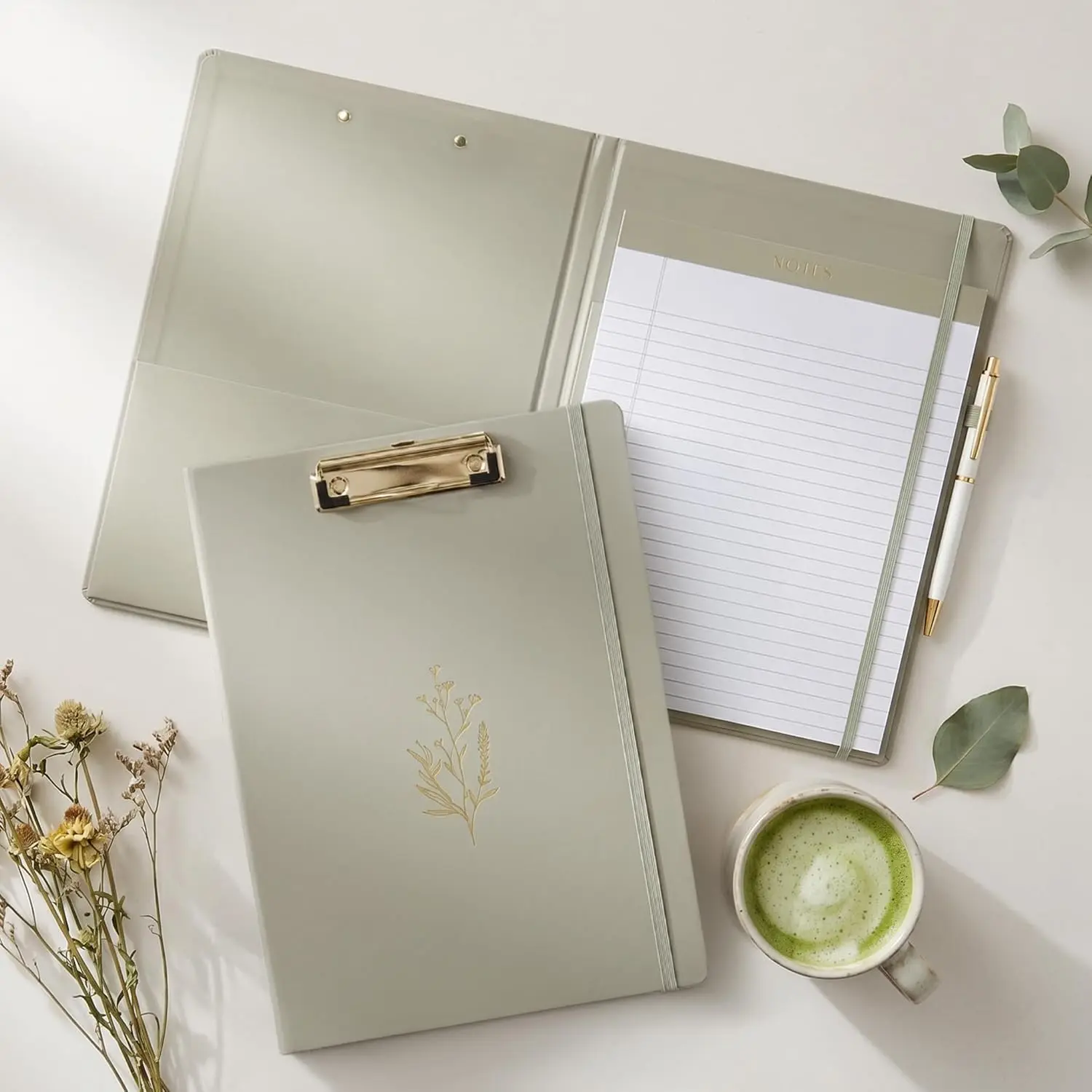Clipboard Folio with Refillable Notepad & Interior Pocket – Legal Pad Holder for Women – Organize Notes at Work, School, or Home
Clipboard Folio with Refillable Notepad & Interior Pocket – Legal Pad Holder for Women – Organize Notes at Work, School, or Home