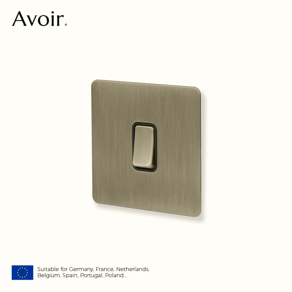 Avoir Brushed Bronze Push Button 2 Way Vintage Wall Outlet USB Type C Dimmer Switches EU FR For House Cat6 Wall Panels 86 Type 
Avoir Brushed Bronze Push Button 2 Way Vintage Wall Outlet USB Type C Dimmer Switches EU FR For House Cat6 Wall Panels 86 Type