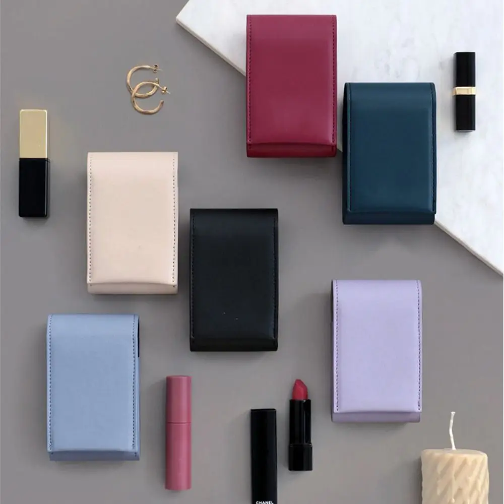 New PU Lipstick Bag Pouch Storage With Mirror Cosmetic Bag Portable Mini Makeup Bag Women Girl
New PU Lipstick Bag Pouch Storage With Mirror Cosmetic Bag Portable Mini Makeup Bag Women Girl