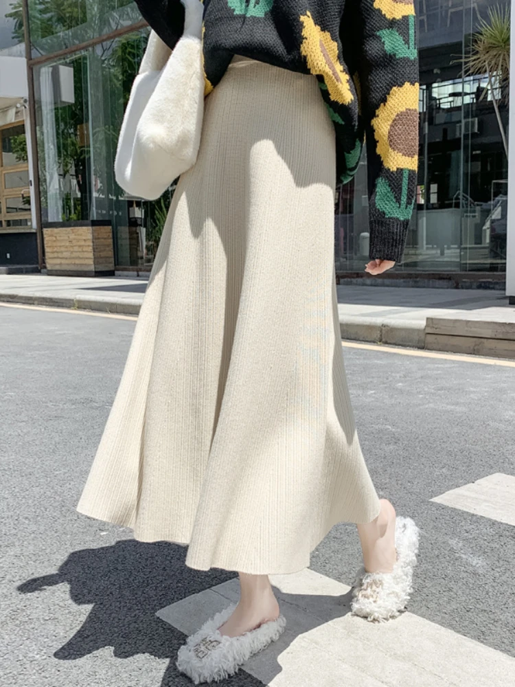 Knitted Long Skirts Women Autumn Winter Midi Skirt Female Elegant Loose High Waist Skirts Ladies Korean Fashion A-Line Skirts
Knitted Long Skirts Women Autumn Winter Midi Skirt Female Elegant Loose High Waist Skirts Ladies Korean Fashion A-Line Skirts