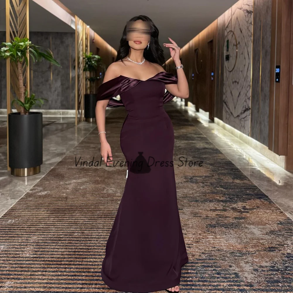 Vindal Floor-Length Mermaid Sleeveless Off The Shoulder Sweep Train Simple Sexy Elegant Formal Party Wedding Evening Gown
Vindal Floor-Length Mermaid Sleeveless Off The Shoulder Sweep Train Simple Sexy Elegant Formal Party Wedding Evening Gown