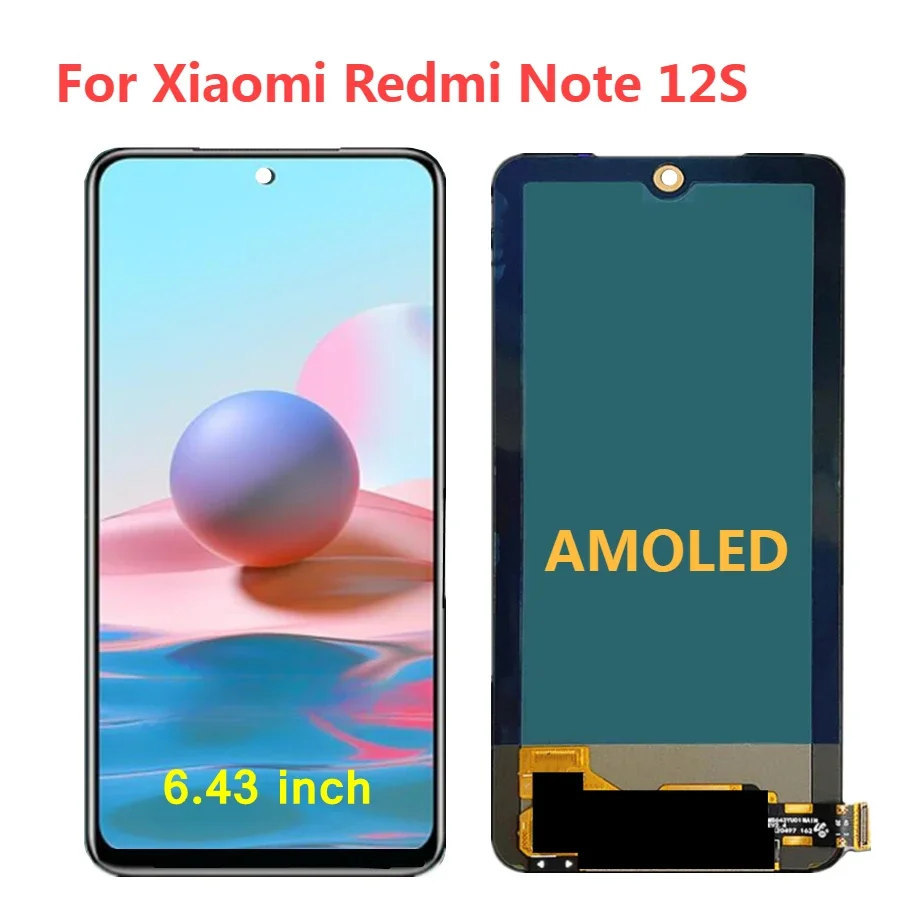 ЖК-дисплей AMOLED 6,43 дюйма для Xiaomi Redmi Note 12S, 2303CRA44A, цифровой сенсорный экран с рамкой для замены Redmi Note 12s
ЖК-дисплей AMOLED 6,43 дюйма для Xiaomi Redmi Note 12S, 2303CRA44A, цифровой сенсорный экран с рамкой для замены Redmi Note 12s
