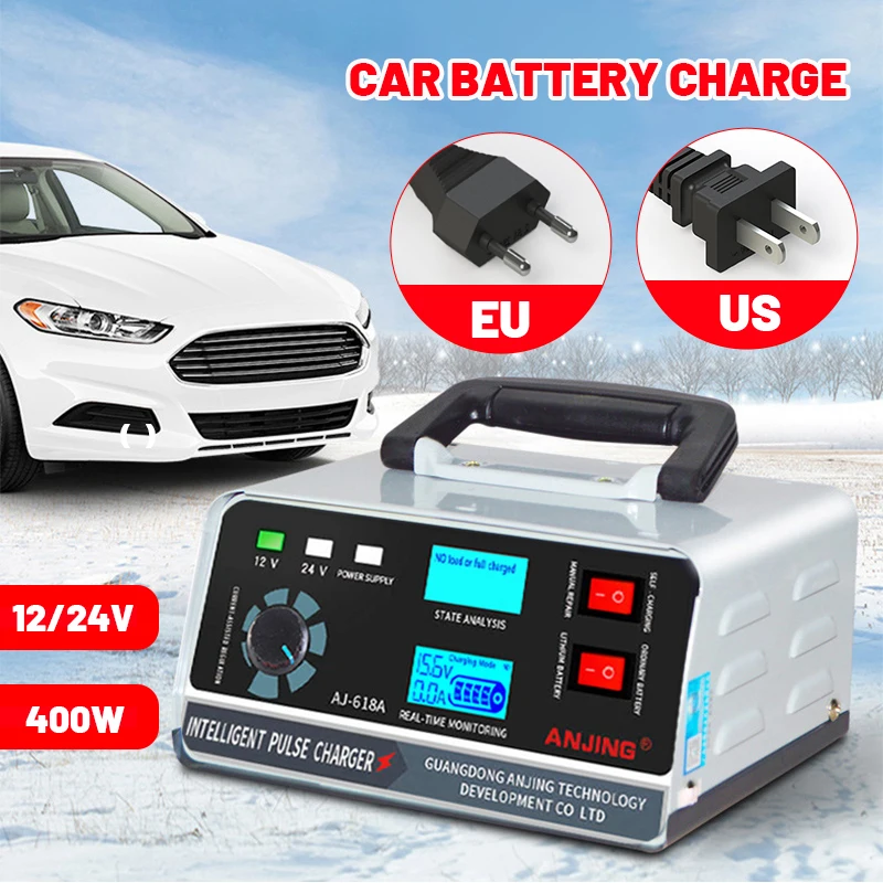 12V/24V Battery Charger Large Power Automotive Battery Charger 400W Trickle Smart Pulse Repair For Car SUV Truck Boat Motorcycle
12V/24V Battery Charger Large Power Automotive Battery Charger 400W Trickle Smart Pulse Repair For Car SUV Truck Boat Motorcycle