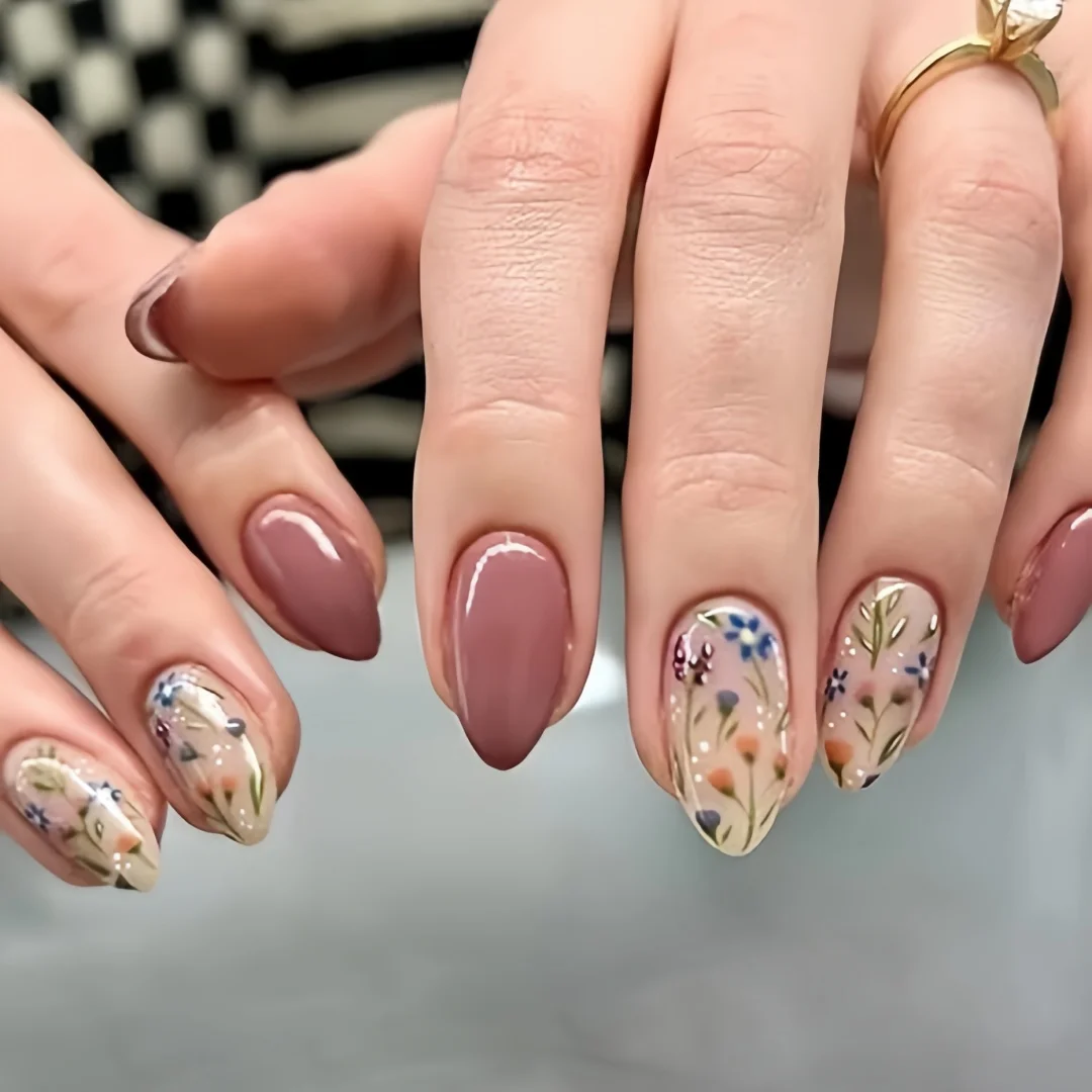 Short Press On Almond Fake Nails - Flower Acrylic Fall Nails Press Ons Full Cover Glue On Cute False Floral Stick On Nails for Women
Short Press On Almond Fake Nails - Flower Acrylic Fall Nails Press Ons Full Cover Glue On Cute False Floral Stick On Nails for Women