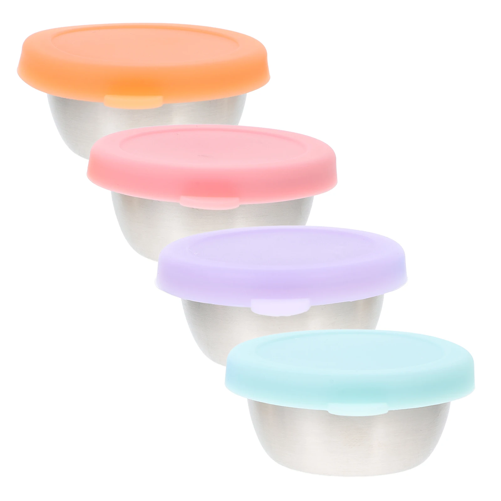 4pcs Sauce Cups Dressing Containers 50ml Leakproof Stainless Steel Silicone Lid Reusable Condiment Storage Boxes
4pcs Sauce Cups Dressing Containers 50ml Leakproof Stainless Steel Silicone Lid Reusable Condiment Storage Boxes