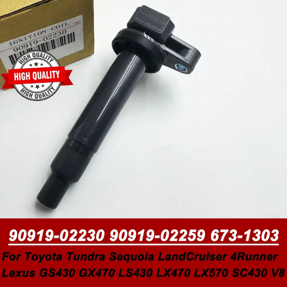 Новая катушка зажигания OE 90919-02230 90919-02259 673-1303 для Toyota Tundra Sequoia LEXUS GS430 LS430 LX470 LX570 SC430 V8 1998-2004
Новая катушка зажигания OE 90919-02230 90919-02259 673-1303 для Toyota Tundra Sequoia LEXUS GS430 LS430 LX470 LX570 SC430 V8 1998-2004