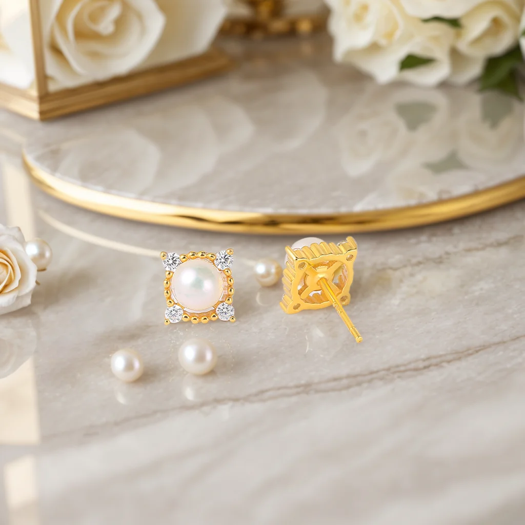 Natural Freshwater Pearl Earrings For Women 925 Sterling Silver Gold Plated CZ Diamond Fine Jewelry Trendy Stud Earrings Gift
Natural Freshwater Pearl Earrings For Women 925 Sterling Silver Gold Plated CZ Diamond Fine Jewelry Trendy Stud Earrings Gift