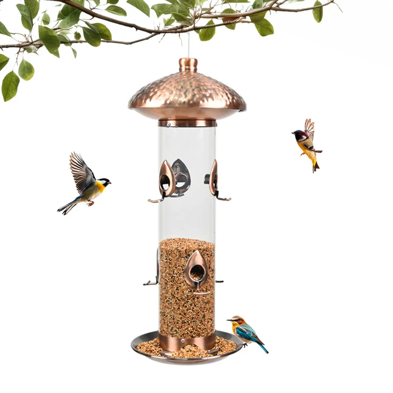 "Light Luxury Electroplated Gold Bird Feeder" is hung on the outdoor balcony to prevent UV fading
"Light Luxury Electroplated Gold Bird Feeder" is hung on the outdoor balcony to prevent UV fading