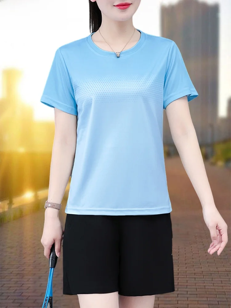 TUCANO Ice Silk Quick Dry Sports Set Women's Badminton Uniform Short Sleeve Shorts Two Piece Set Summer New Arrival
TUCANO Ice Silk Quick Dry Sports Set Women's Badminton Uniform Short Sleeve Shorts Two Piece Set Summer New Arrival