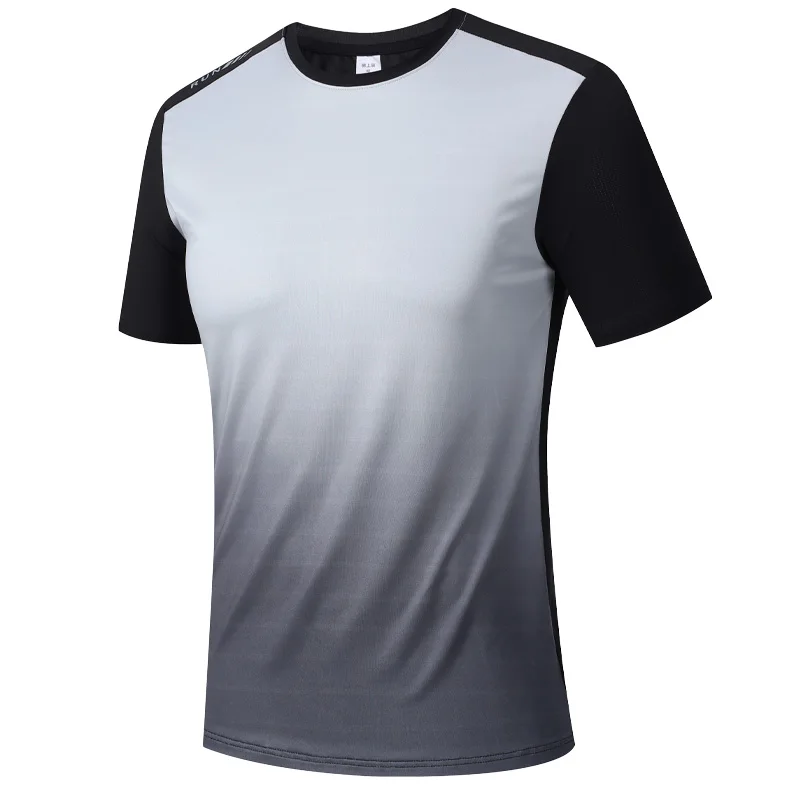 Men Gradient Sport Tee Quick Drying Training Splicing Print Run Relfective Shirts Fashon Outdoor Gym Jerseys Short Sleeves
Men Gradient Sport Tee Quick Drying Training Splicing Print Run Relfective Shirts Fashon Outdoor Gym Jerseys Short Sleeves