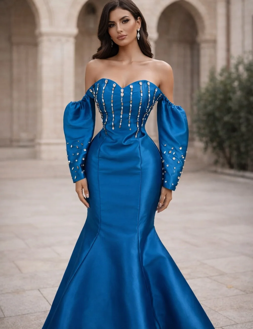 Customized Sexy Formal Rhinestone Pleat Mermaid Off-the-shoulder Long Dresses Evening Dresses for Woman High Quality Fashion
Customized Sexy Formal Rhinestone Pleat Mermaid Off-the-shoulder Long Dresses Evening Dresses for Woman High Quality Fashion