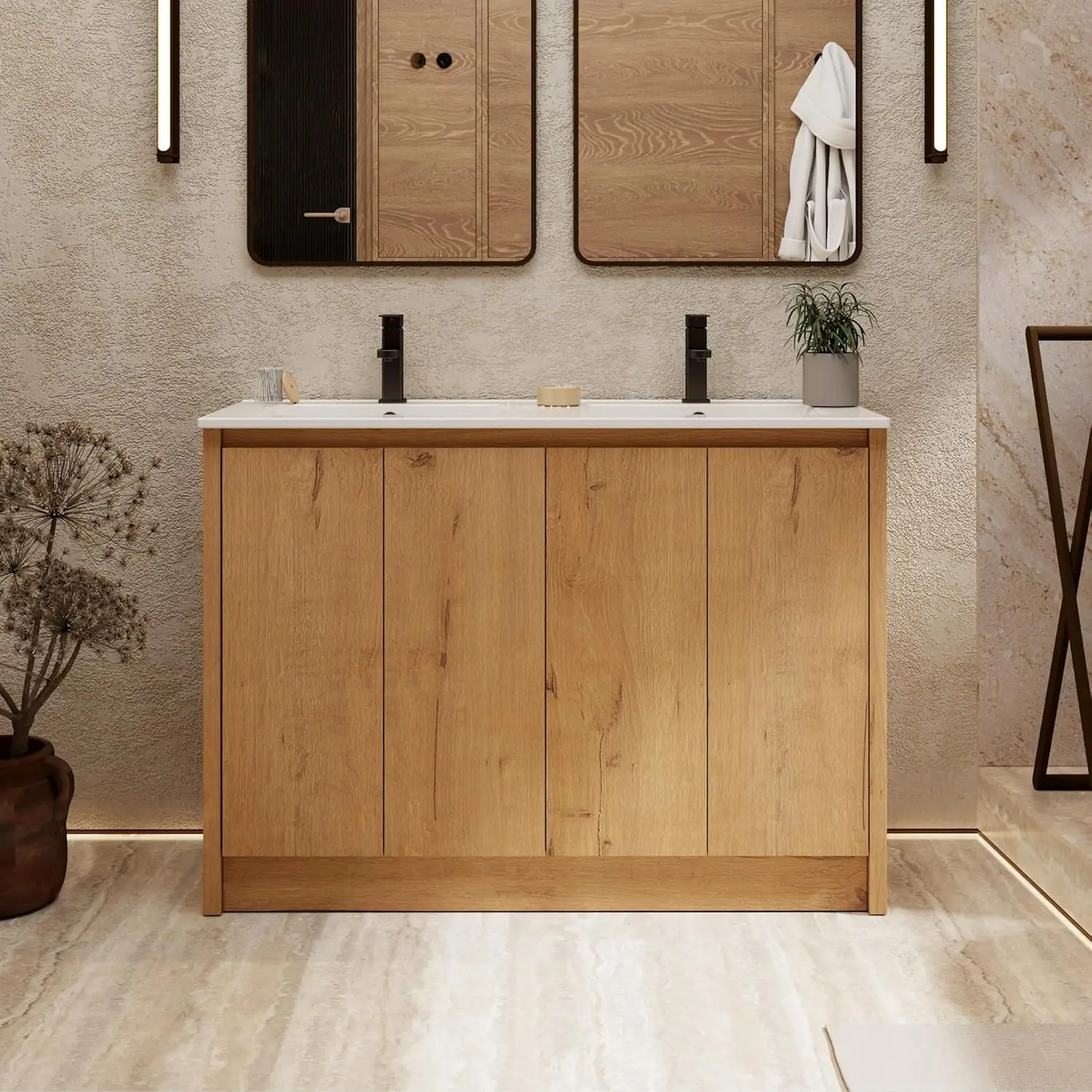 48in Bathroom Vanity Combo Freestanding Cabinet Undermount Basin Soft Close Adjustable Shelf,Customized
48in Bathroom Vanity Combo Freestanding Cabinet Undermount Basin Soft Close Adjustable Shelf,Customized