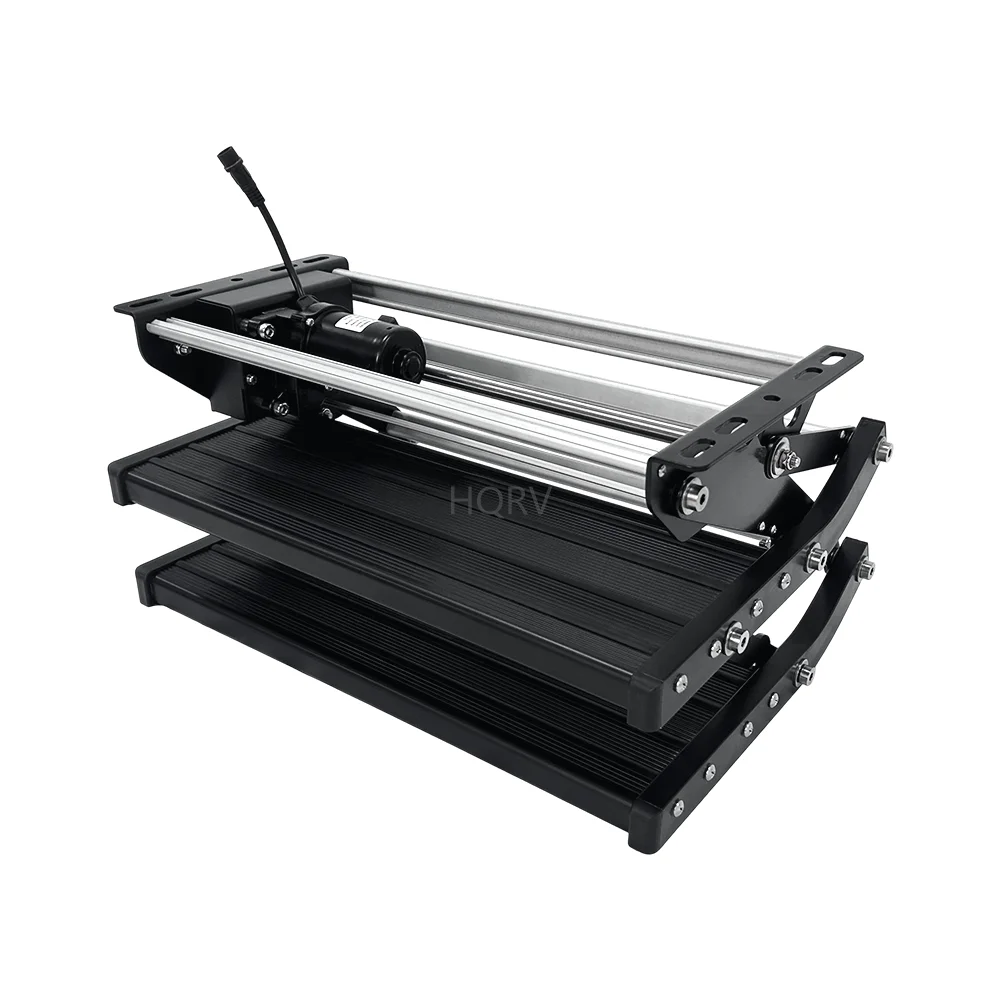 Electric Aluminum Alloy Black RV Folding Step Double Steps for Caravan Travel Trailers & Camper Trucks
Electric Aluminum Alloy Black RV Folding Step Double Steps for Caravan Travel Trailers & Camper Trucks