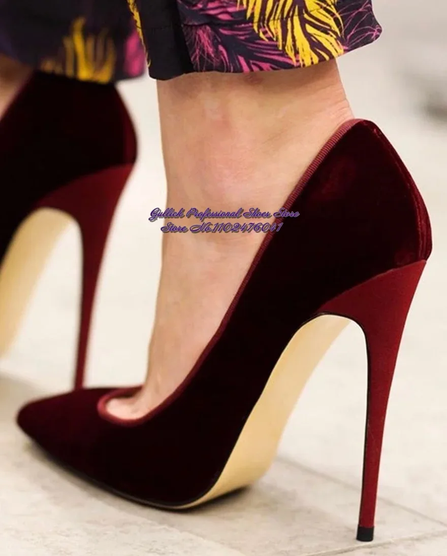 ALMUDENA Burgundy Green Purple Velvet 12cm Heel Dress Shoes 10cm 8cm Stilettos Pointy Toe Slip-On Wedding Pumps Shallow Footwear
ALMUDENA Burgundy Green Purple Velvet 12cm Heel Dress Shoes 10cm 8cm Stilettos Pointy Toe Slip-On Wedding Pumps Shallow Footwear