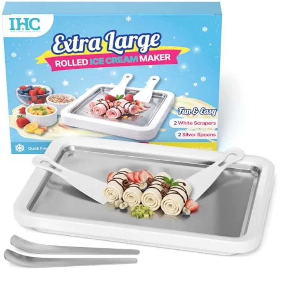 Rolled Ice Cream Maker Kit - Ice Cream Cold Plate Makes Delicious Treats - Rolled Ice Cream Tray is Perfect Instant Ice Cream M
Rolled Ice Cream Maker Kit - Ice Cream Cold Plate Makes Delicious Treats - Rolled Ice Cream Tray is Perfect Instant Ice Cream M