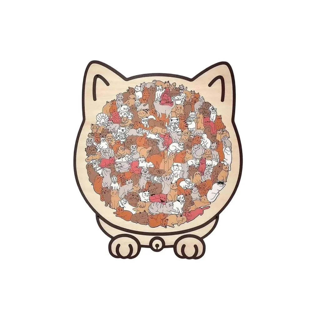 Brain Burning Cat Wooden Puzzle Animal Puzzle Cute Kitten Cat-shaped Jigsaw DIY Assembly Colored Unique Irregular Puzzle
Brain Burning Cat Wooden Puzzle Animal Puzzle Cute Kitten Cat-shaped Jigsaw DIY Assembly Colored Unique Irregular Puzzle