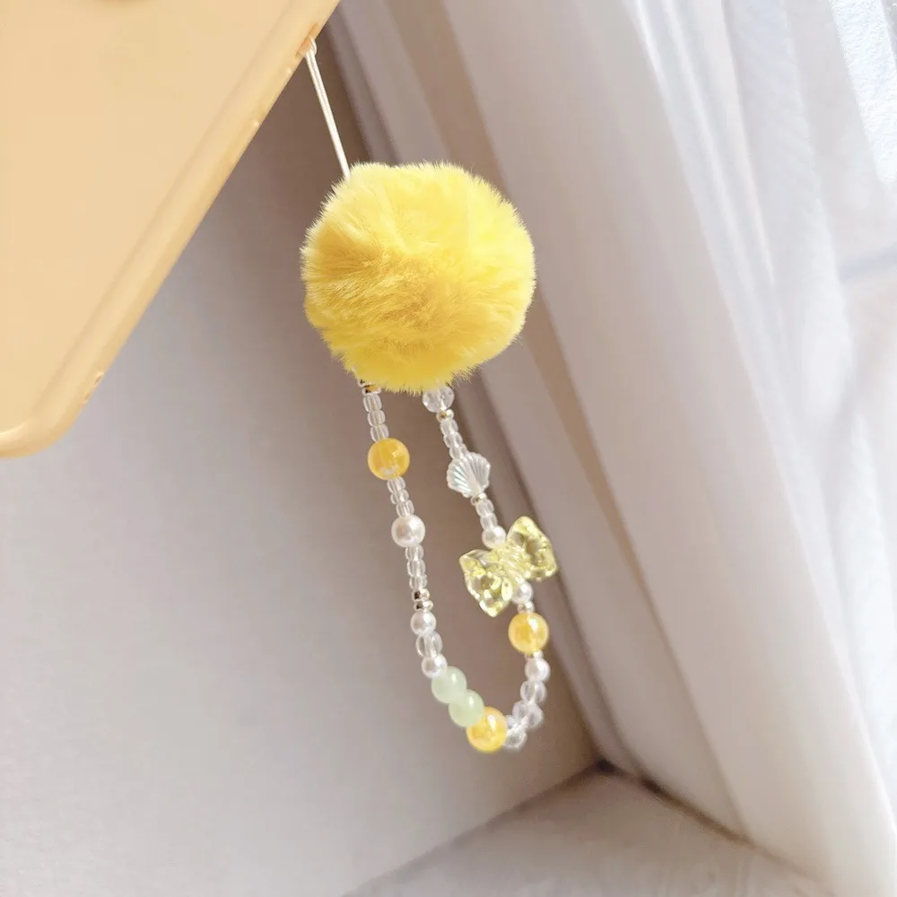 Kawaii Hair Ball Beaded Phone Straps Bead Chain Hanging Cord Mobile Phone Chain Ins Sweet Girl Cellphone Pendant Bag Pendant
Kawaii Hair Ball Beaded Phone Straps Bead Chain Hanging Cord Mobile Phone Chain Ins Sweet Girl Cellphone Pendant Bag Pendant