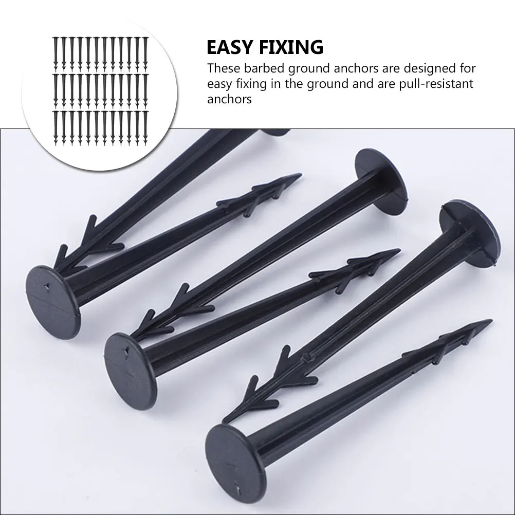120pcs Ground Nails Landscape Fabric Stakes Garden Staples Barbed Edging Spikes Pull Resistant Soil Anchors for Artificial Grass
120pcs Ground Nails Landscape Fabric Stakes Garden Staples Barbed Edging Spikes Pull Resistant Soil Anchors for Artificial Grass