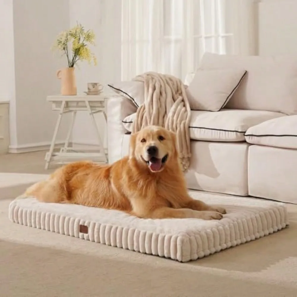Dog Bed For Large Dog Waterproof Pet Bed Non-Slip Bottom And Egg-Crate Foam With Removable Washable Cover Crate Bed Cream
Dog Bed For Large Dog Waterproof Pet Bed Non-Slip Bottom And Egg-Crate Foam With Removable Washable Cover Crate Bed Cream