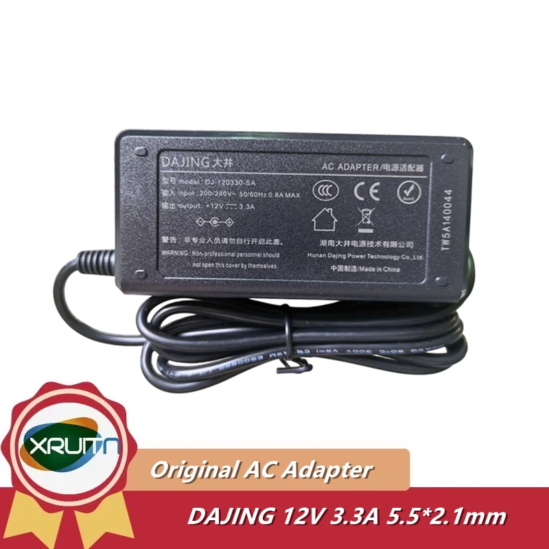 Genuine DAJING 12V 3.3A AC Adapter Charger DJ-120330-SA DJ-U48S-12 For DAJING ADP-40C2 Display Power Supply 5.5*2.1mm
Genuine DAJING 12V 3.3A AC Adapter Charger DJ-120330-SA DJ-U48S-12 For DAJING ADP-40C2 Display Power Supply 5.5*2.1mm