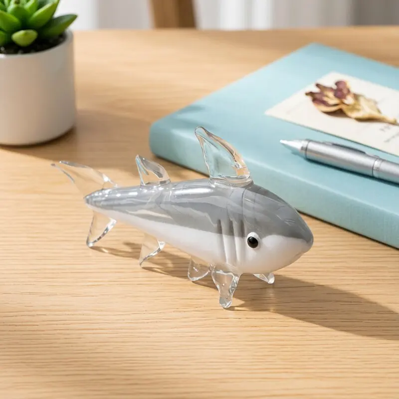 Gray Murano Glass Shark Art Figurines Miniature Handmade Cute Simulation Sea Animal Crafts Ornaments Aquarium Decor Accessories
Gray Murano Glass Shark Art Figurines Miniature Handmade Cute Simulation Sea Animal Crafts Ornaments Aquarium Decor Accessories