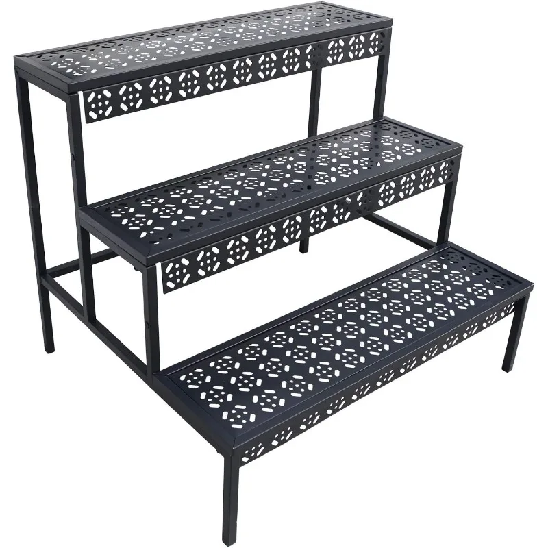 3 Tier Stair Style Large Metal Plant Stand, Garden Display Shelf Flower Pot Holder Storage Organizer Rack for Indoor Home
3 Tier Stair Style Large Metal Plant Stand, Garden Display Shelf Flower Pot Holder Storage Organizer Rack for Indoor Home