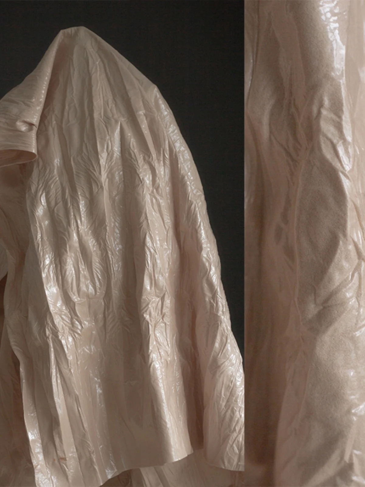 Greige Khaki Composite Waterproof PU Leather Pleated Texture Wide Coat Designer Fabric
Greige Khaki Composite Waterproof PU Leather Pleated Texture Wide Coat Designer Fabric