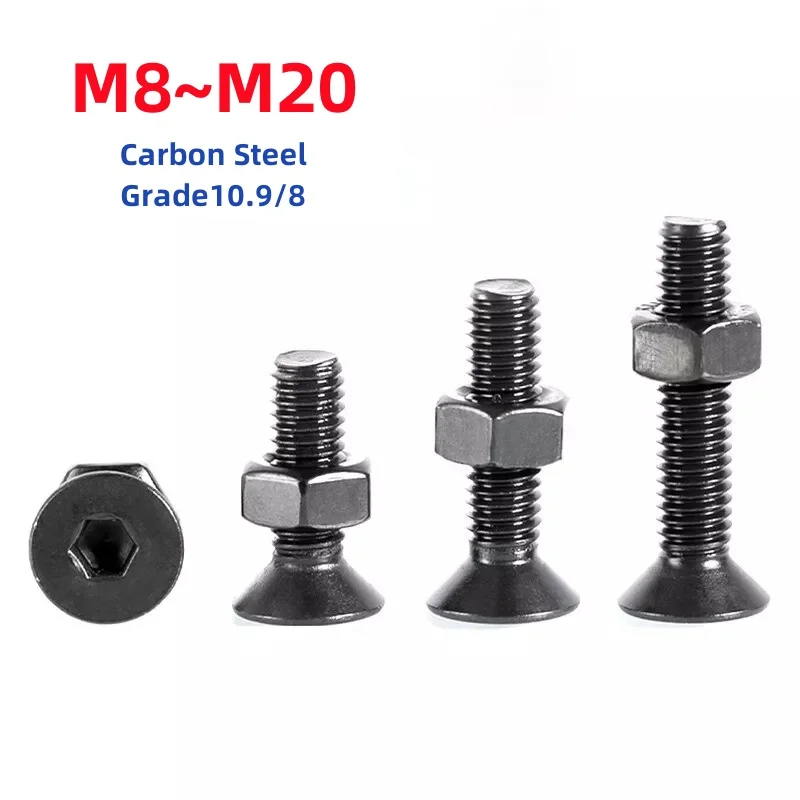 M8 M10 M12 M16 M20 Класс 10,8/класс 8, черная углеродистая сталь с шестигранной головкой и шестигранной головкой, винты с плоской потайной головкой, гайки, комбинированный набор
M8 M10 M12 M16 M20 Класс 10,8/класс 8, черная углеродистая сталь с шестигранной головкой и шестигранной головкой, винты с плоской потайной головкой, гайки, комбинированный набор